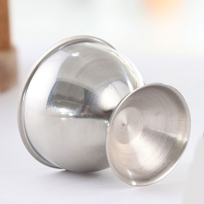 Copa de huevo de bandeja de huevos de acero inoxidable suave tazas para huevos hervidos soporte lavavajillas E7