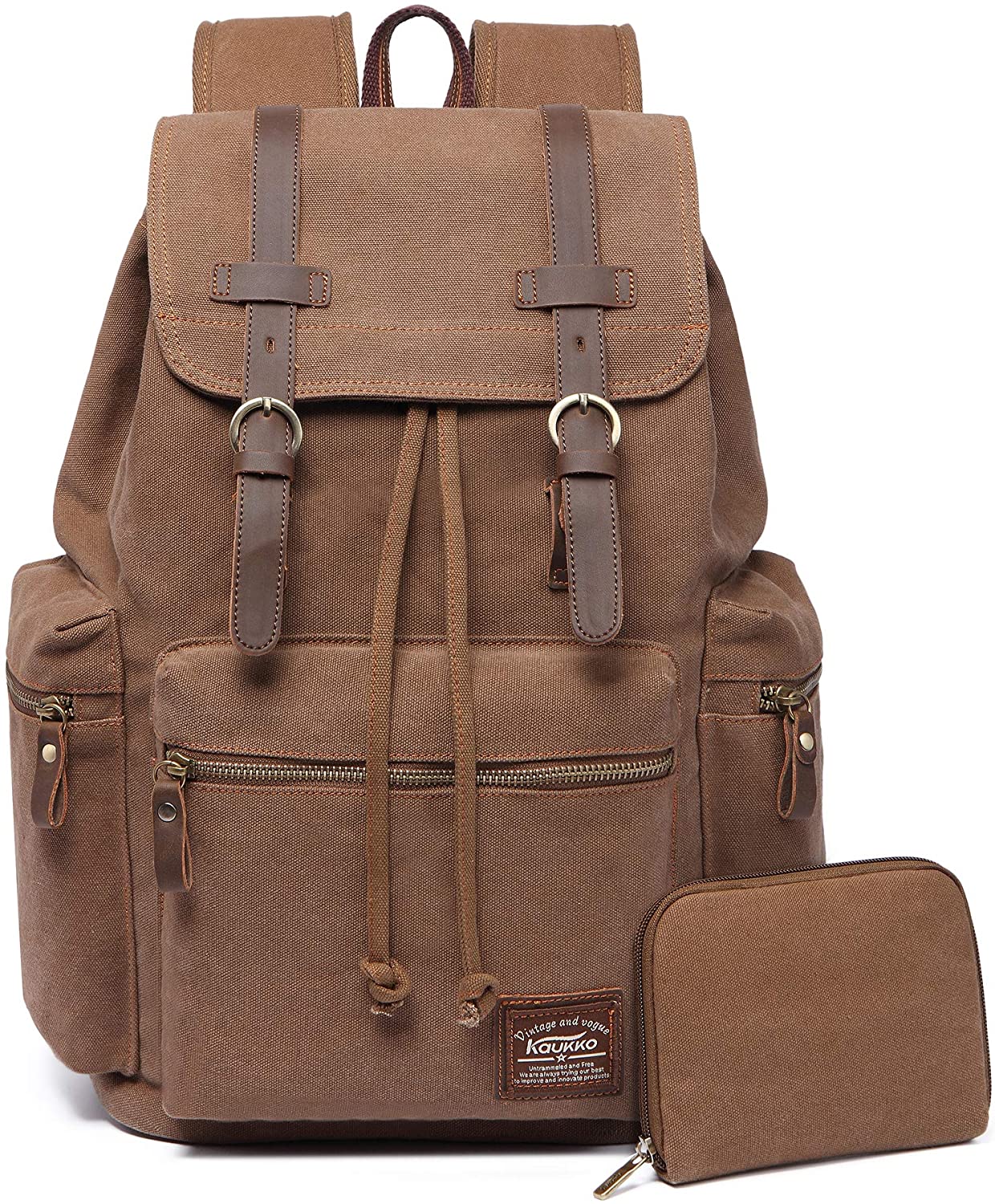 Zaini di tela Vintage ▾ borse da uomo e da donna studenti di viaggio casuale per escursionismo zaino da campeggio da viaggio Mochila Masculina: cachi impostato