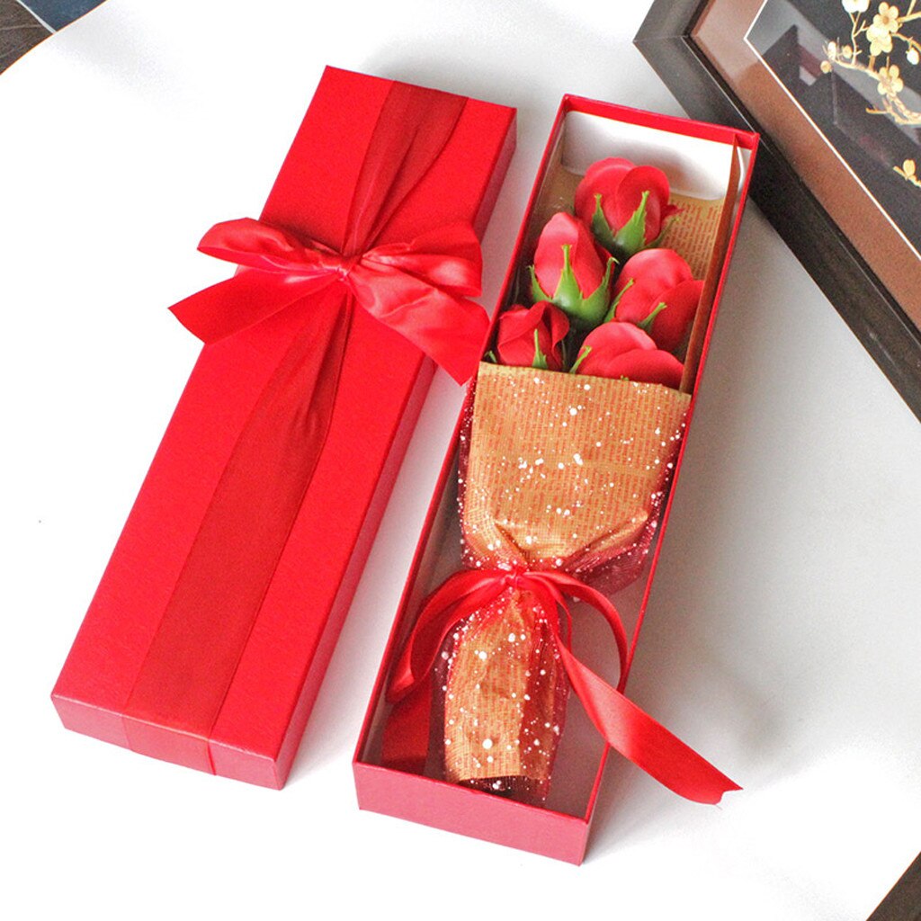 Caja de de jabón de rosas y flores, de decoración de boda, San Valentín