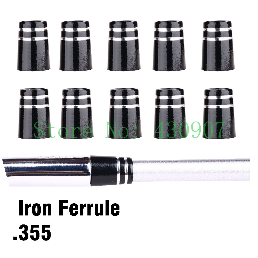 Custom Black Size .355 Golf Ferrule for Taper Tip Iron Wedge