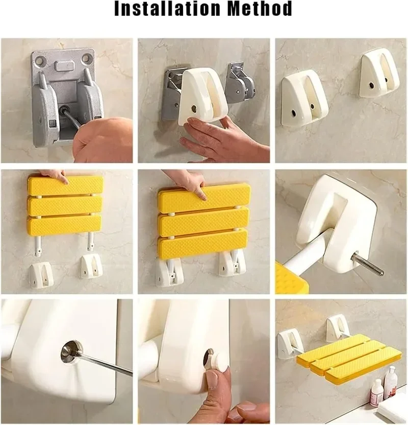Wand Dusch sitze Dusche Klappstuhl Bad Stuhl ältere Dusche Spa WC Bank Hocker Badehaus Stuhl rutsch fest