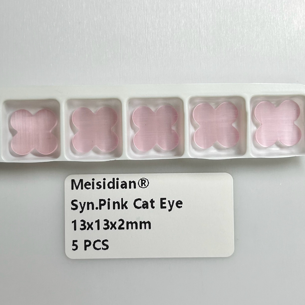 Meisidian flor ágata negra cornalina roja 13X13X2mm piedra de trébol de ónix