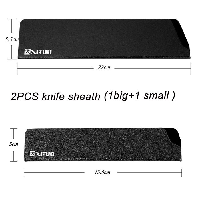 Xituo 8 " 7 " 6 " 5 " 3.5 " kokkekniv skede udskæring grøntsagsskæring santoku skæreknive køkkenknive skeder værktøj sort: 2pc