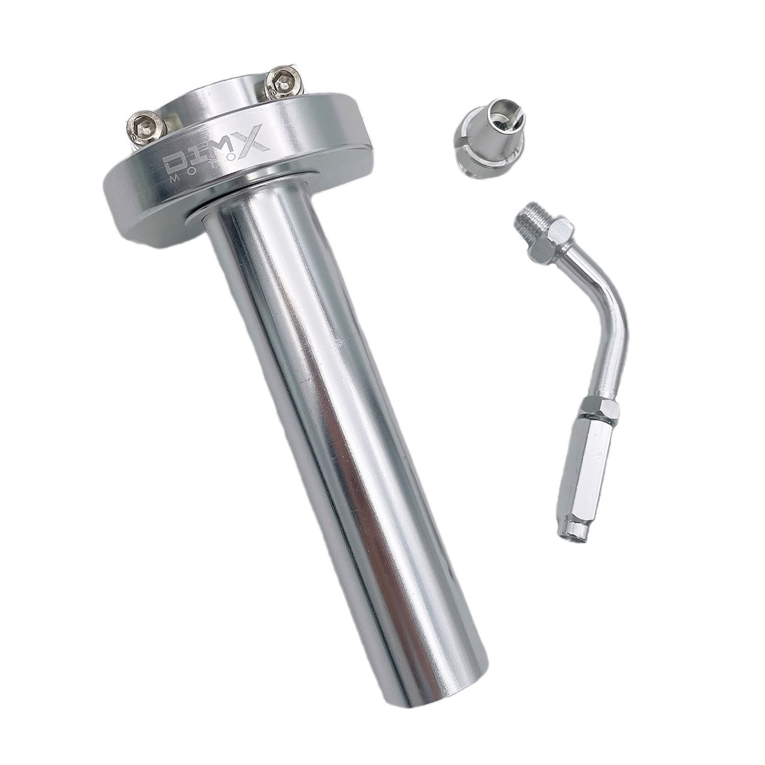 Motorcycle Throttle Assembly 7/8" Handlebar CNC Quick Twist Throttle Tube Handlebar Accelerator Twist Throttle Hand Grips: Silver