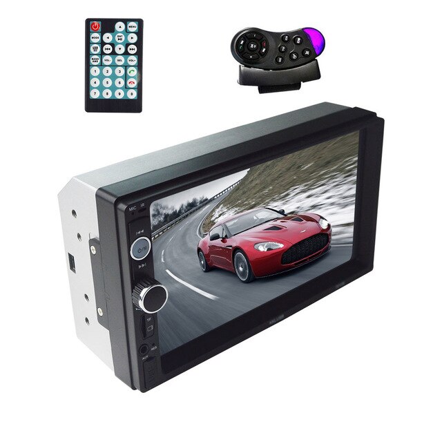 Car Stereo 12v car radio tuner 2 Din 7 inch Touch Screen Bluetooth Multimedia auto audio autoradio MP5 Support Rear View Camera: with remote