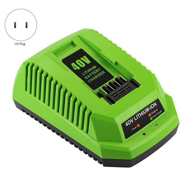 40V Lithium Battery Charger for GreenWorks 29482 G-MAX 40V Li-Ion Battery 29472 29482 29652 G40825