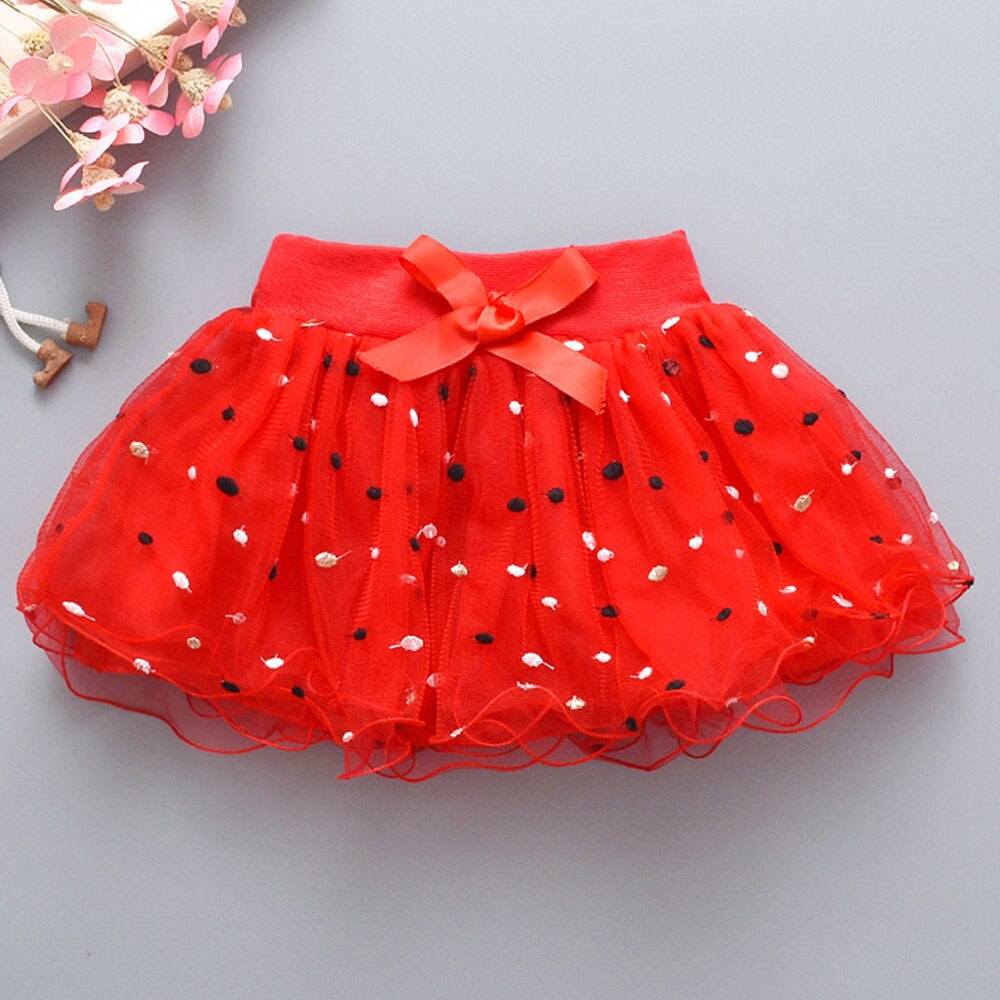 Halilo Baby Meisje Tule Rok Boog Mesh Prinses Kostuums Kinderen Tutu Rokken Voor Meisjes Verjaardag Party Baby Kleding: Rood / 24M