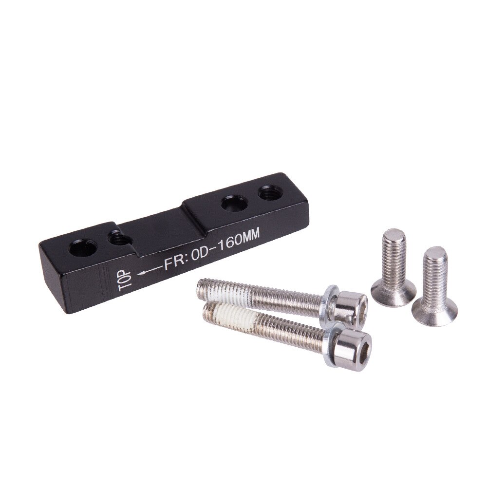 Ultralight Racefiets Schijfrem Platte Mount Adapter Fiets Schijfrem Adapter Legering Beugel Voor 140 160Mm Rotor Fietsen onderdelen: Black FR160