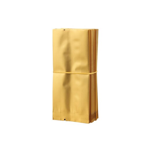 200 teile/los Tee taschen Reinem Aluminium Tasche Wärme Dichtung Verpackung Beutel Lebensmittel Kaffee Tee Tasche 13*5.5*2,5 cm: Gold
