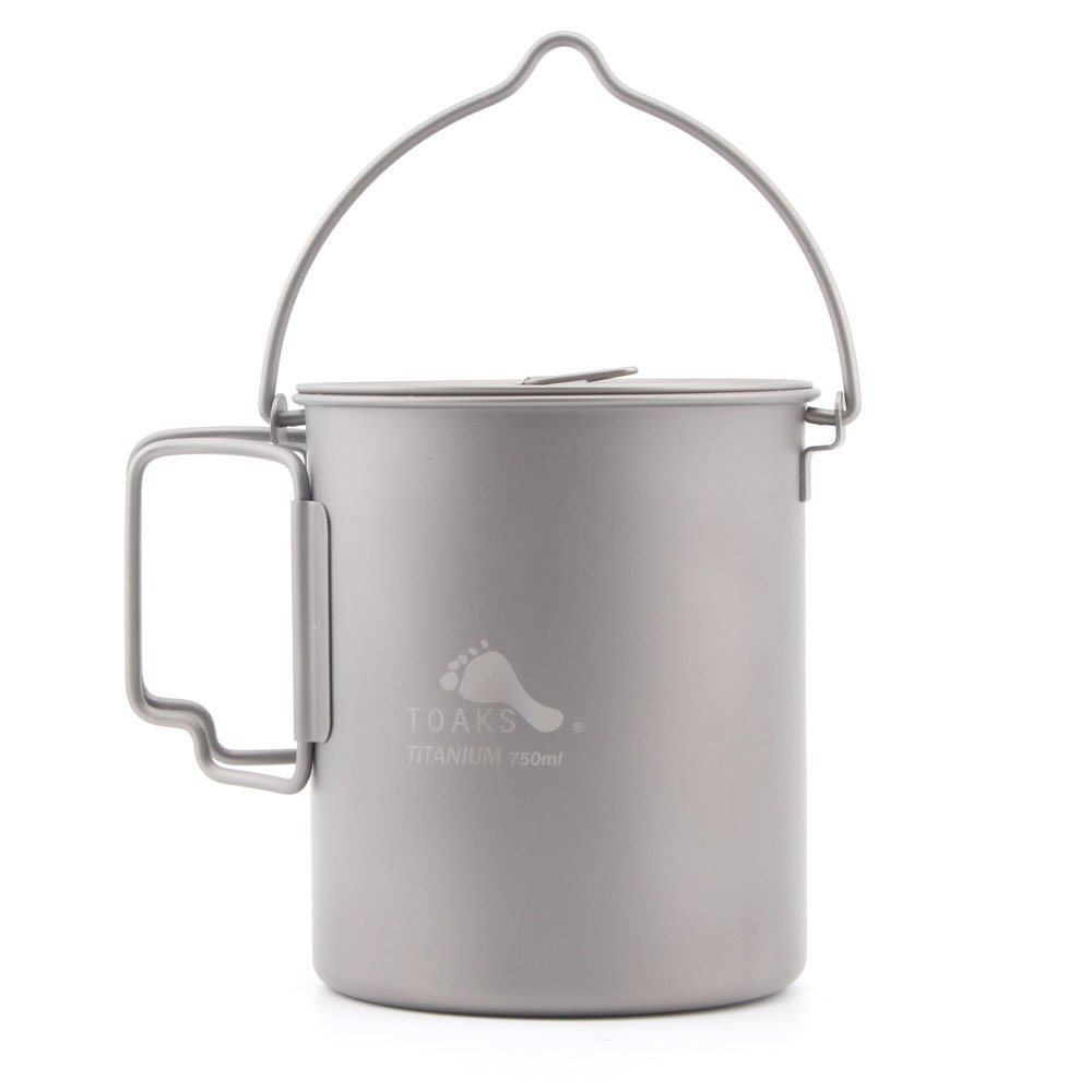 TOAKS Titan Camping Topf und Tasse (375ml, 450ml, 550ml, 650ml, 700ml, 750ml, 800ml, 900ml, 1100ml): 750ml w Kaution handhaben