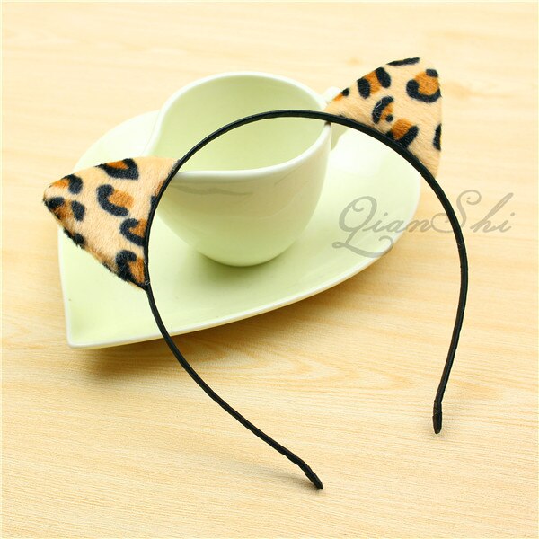 Cute Lovely Girl Hair Accessories Headband Leopard Cat Ears Angel Wings Hair Band Christmas Antlers Horns Headband: 1