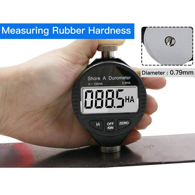Portable 0-100HD Shore Hardness Digital Hardness Meter Durometer Hardness Tester with LCD Display
