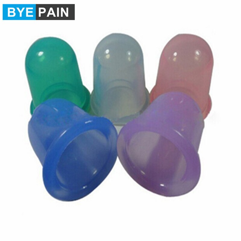 5 Stks/partij Byepain Gezondheidszorg Kleine Body Cups Anti Cellulite Vacuüm Siliconen Massage Cupping Cups Voor Massage 5.5 Cm * 5.5 Cm