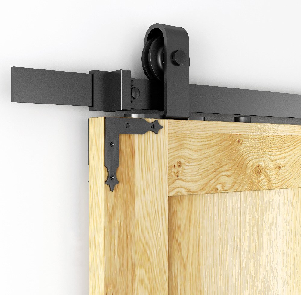 Diyhd 90mm stalddørsplade l beslag skyde stalddør dekorativt hjørnebeslag hardware