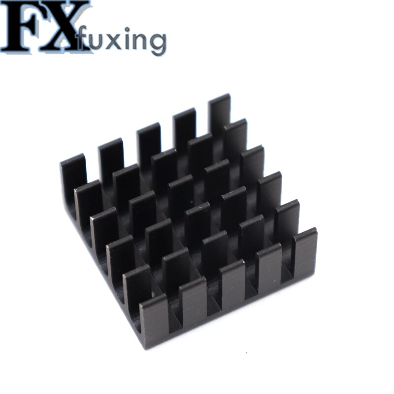 10pcs Heatsink Cooling Fin Aluminum Radiator Cooler Heat Sink for IC Chip LED 22*22*10mm Black 22X22X10 mm LED Radiator 22*22*10