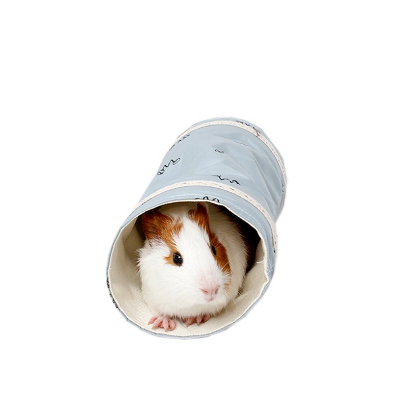 Kleine Cavia Hamster Speelgoed Buizen Tunnels Lente Hamsterkooi Huis Single Channel Chinchilla Hamster Tunnel Warm Speelgoed: blue 1 way