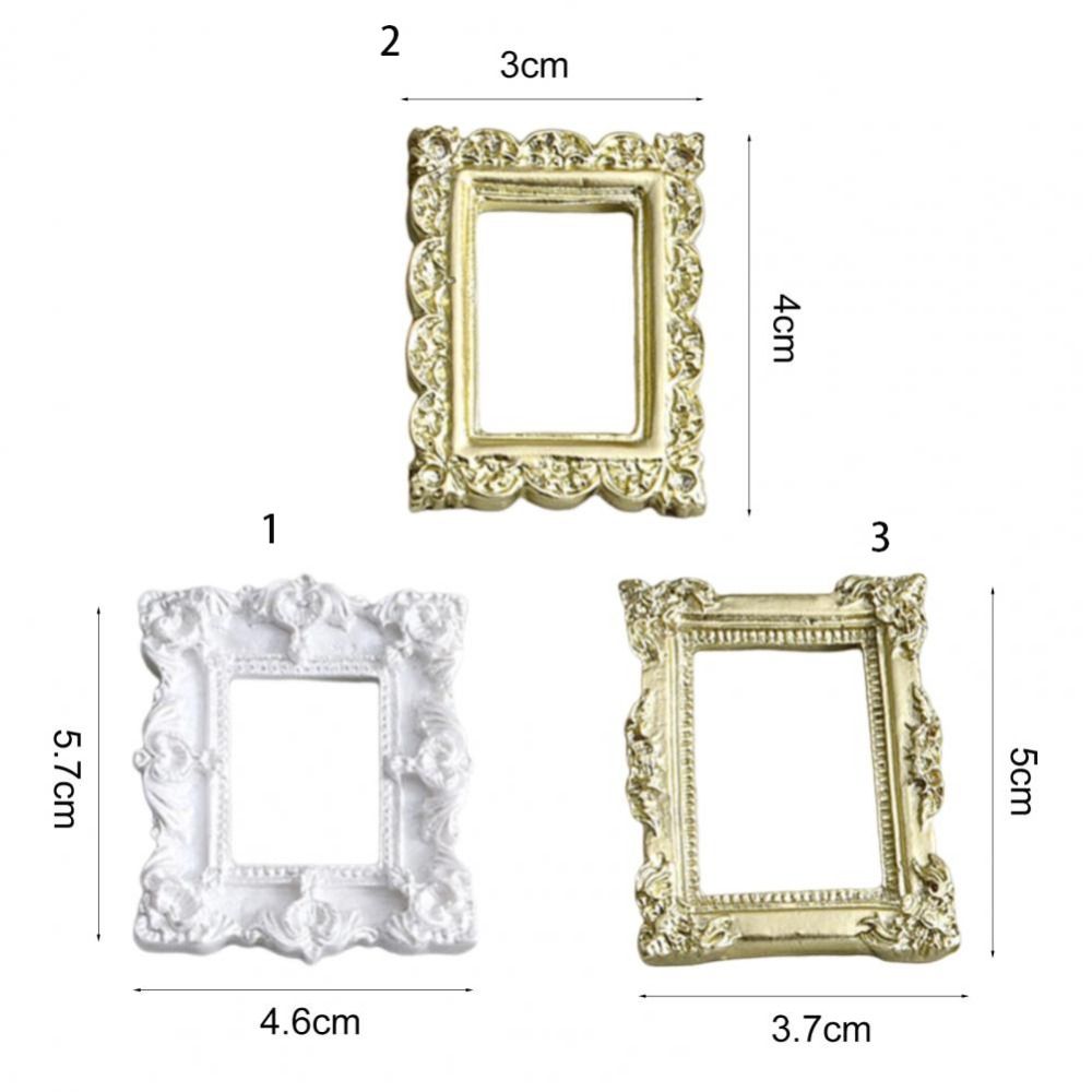 Nice-looking Mini Picture Frame Resin Fine Workmanship Small Size Miniature Photo Frames for