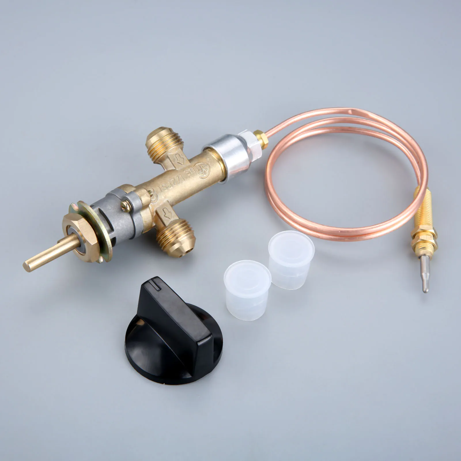 Gas Grill Heater Fire Pit Fireplace Control Valve With Thermocouple And Knob Switch 600mm Thermocouple With M8*1 Threaded Head