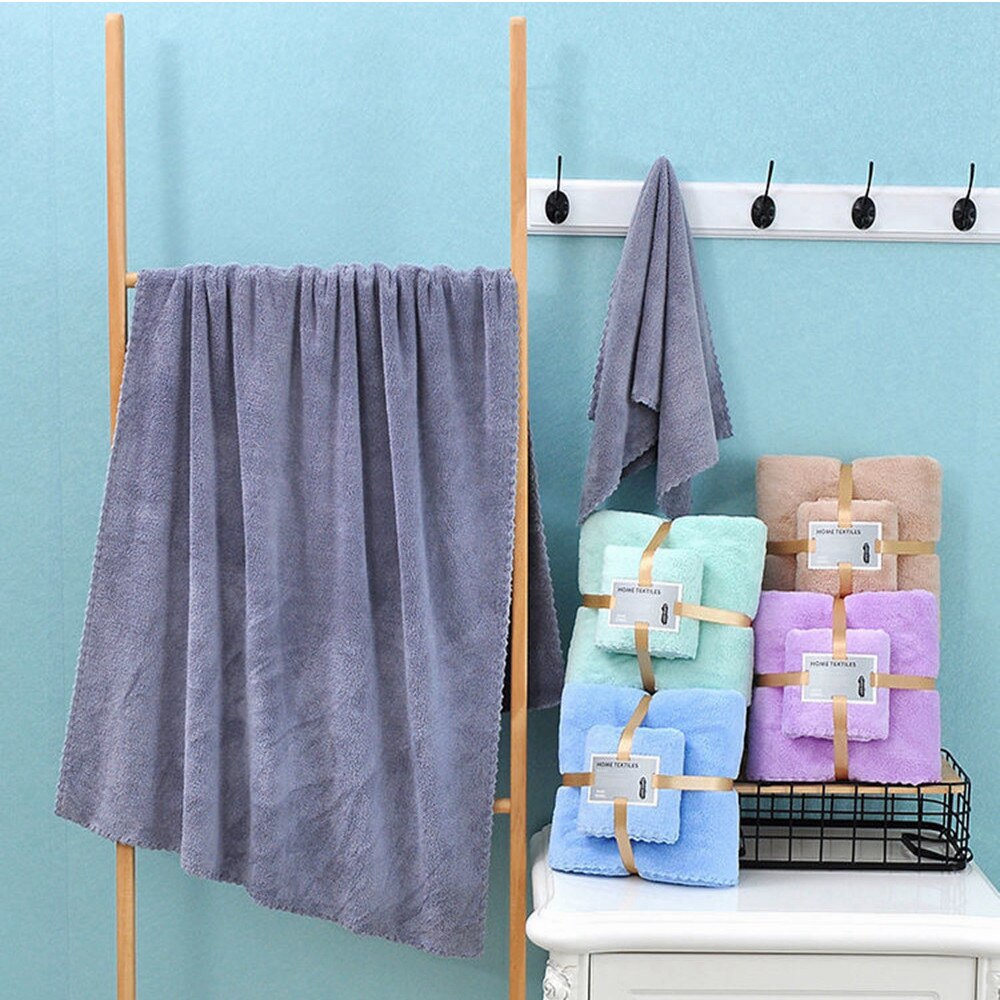 3 Stuks Handdoek Badhanddoek Set Badkamer Hand Gezicht Douche Handdoeken Voor Volwassenen Kids Zachte Absorberende Gewaden Wearable Absorberende Towe