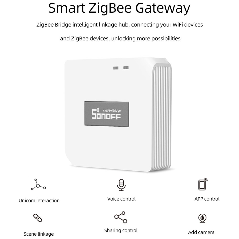 Sonoff-interruptor inteligente Wifi Zigbee, Mini, puente, Sensor de puerta, inalámbrico, temperatura, humedad, movimiento, para Google Home y Alexa
