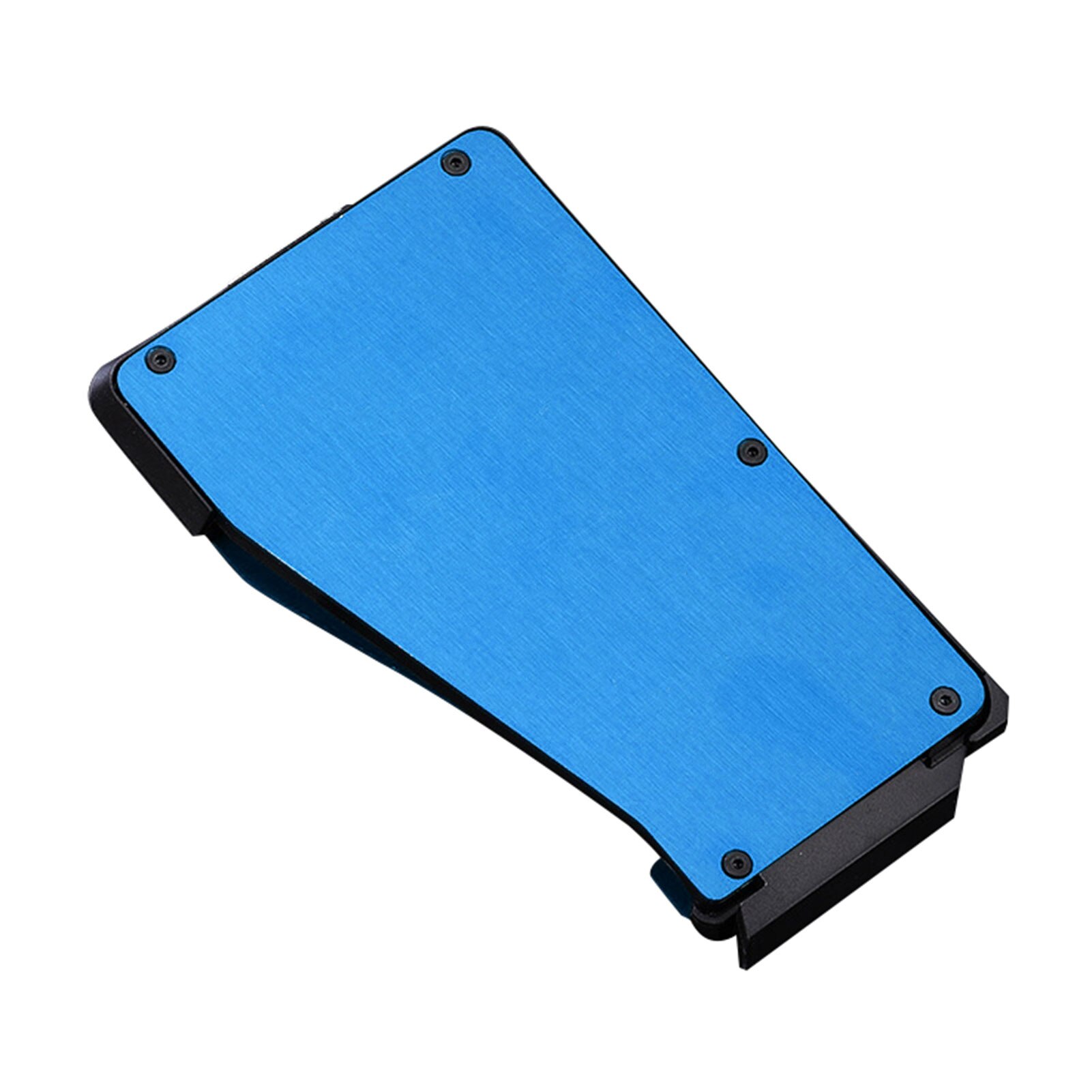 Aluminum Alloy Anti-magnetic Anti-static Bank Credit Card Case Clip Holder Box Bank Business Id Card Wallet: Blue