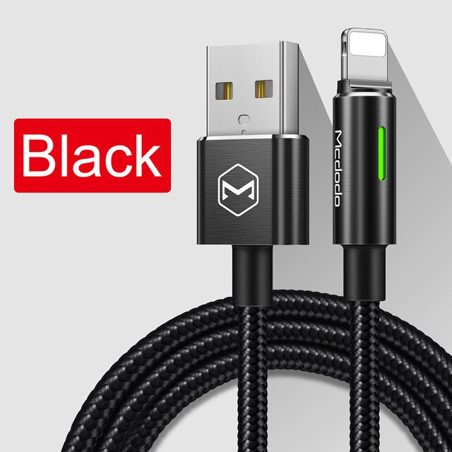 Kabel USB Mcdodo robić iphone'a błyskawica XS Max XR X 8 7 6 6s plus przewód 2A szybki kabel robić ładowania danych automatyczny odłącz kabel ładowarki doprowadziło: 1.2m