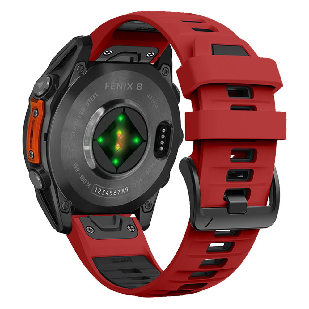 Bracelet de montre Fenix8 1:1 pour Garmin Fenix 8 47mm 51mm E 7 7X 6 6X 5 5X/Epix Pro/Enduro 3 QuickFit 22mm 26mm, Bracelet en Silicone: Blue pink / 14mm