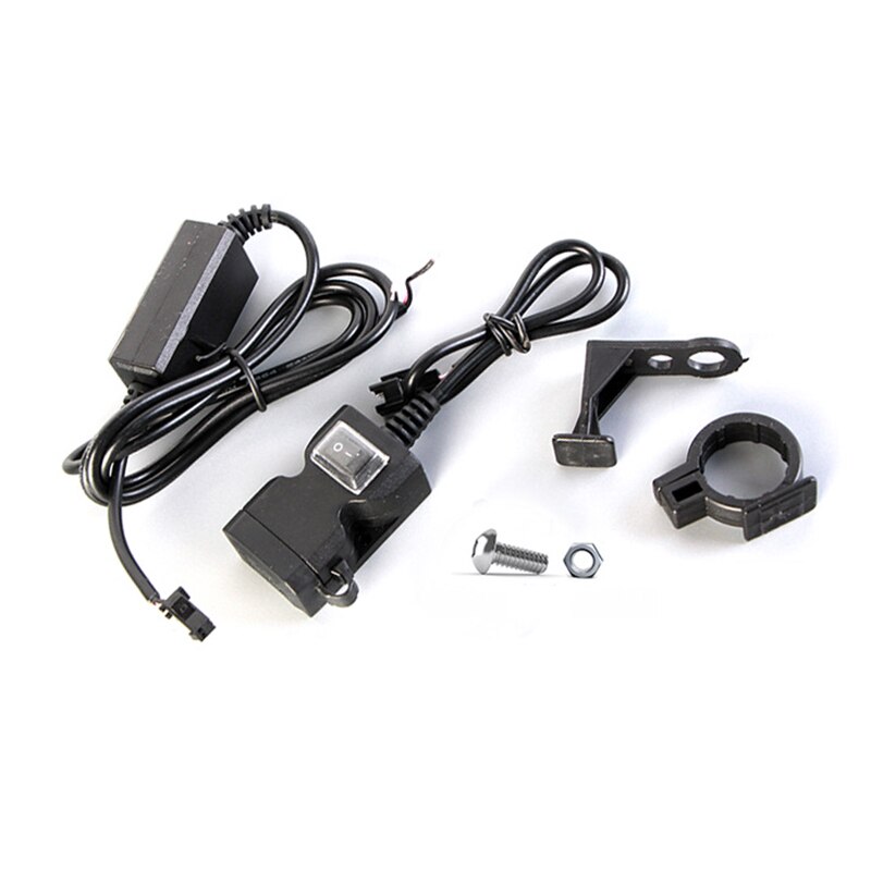 12V-24V Dual USB Port Waterproof Motorcycle Handlebar Charger Adapter Power Supply Socket For iphone Samsung Huawei