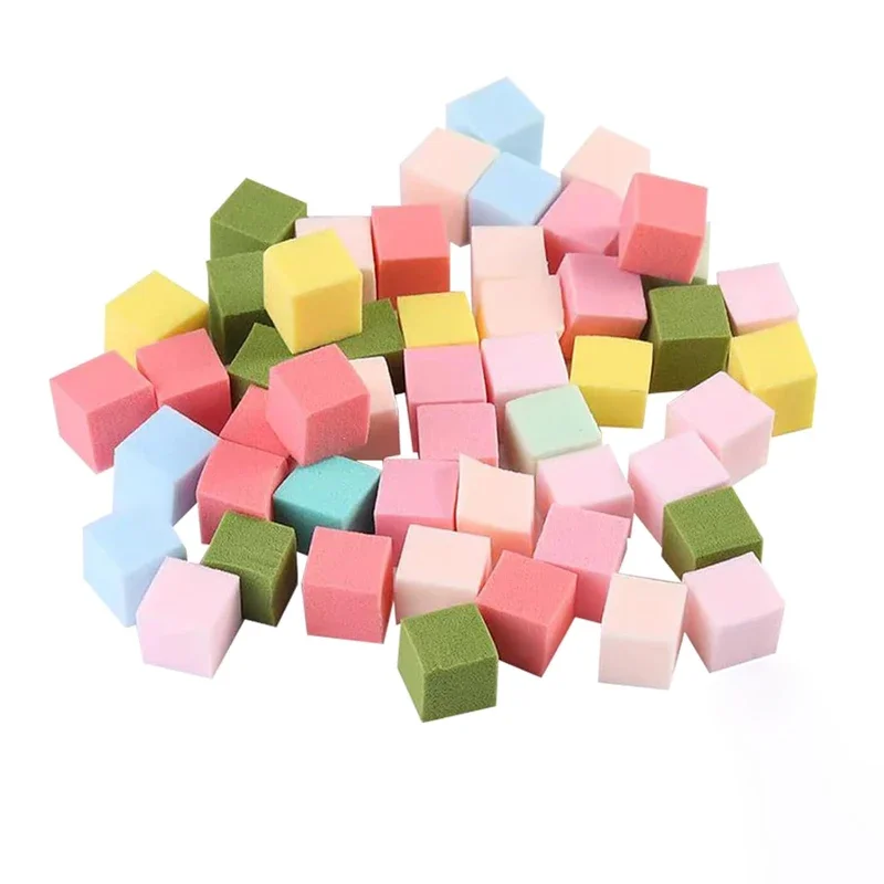 Ensemble d'éponges carrées pour Nail Art, 50 pièces, pinceaux dégradés, de vernis Gel, stylo à saisir, fournitures de manucure 229w: vert militaire