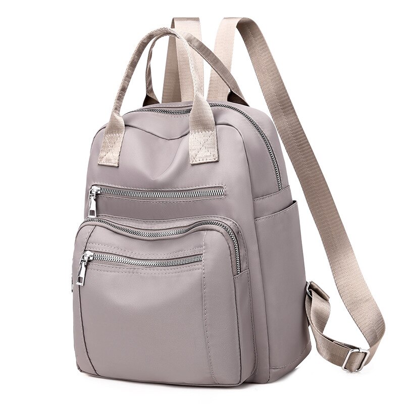 Einfache Oxford Tuch Rucksack Fluss Reise Frauen Tasche Einkaufen Neue Stil Rucksack Frauen: Kakifarbig