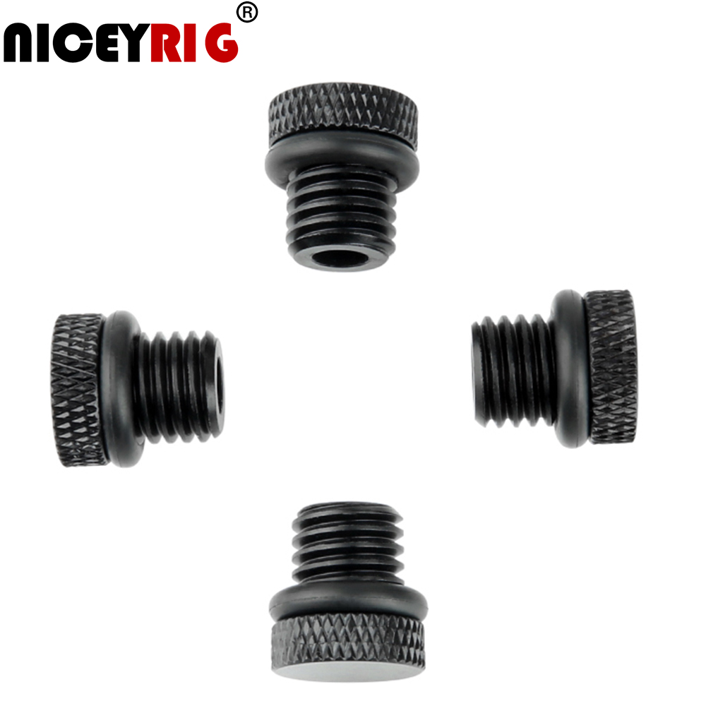 NICEYRIG 15mm Staaf Stopper 15mm Staaf Cap Schroef 15mm Staaf Stofdicht Rig Schouder Rig DSLR camera Rig Aluminium Schroef Pack van 4