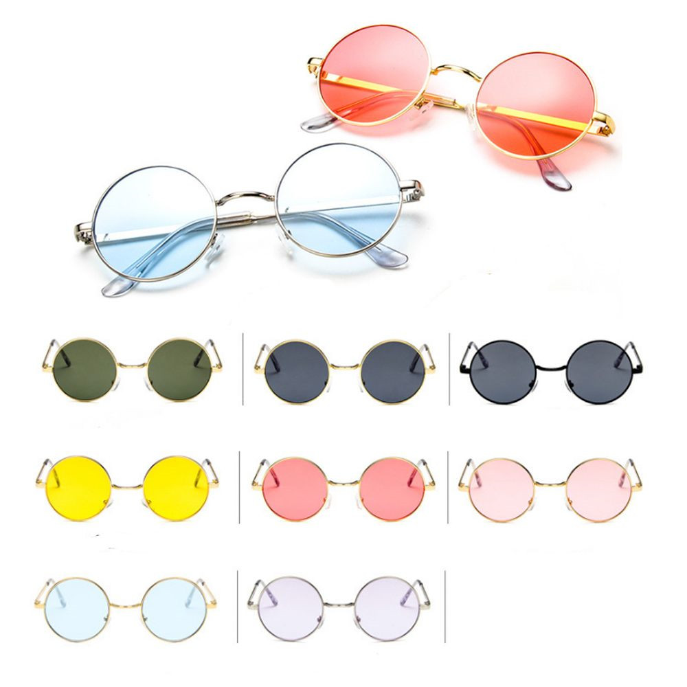 1PCS Small Round Sunglasses Women Famous Brand Vintage Sun Glasses Female Retro Personality Metal Eyewear Style