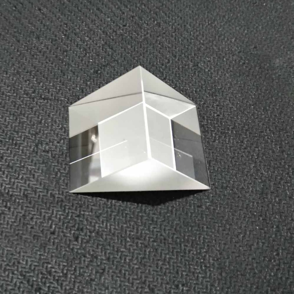 Optical Glass K9 Triangular Prisms 20mm Right Angle Isosceles Prisms External reflection bevel face aluminumed
