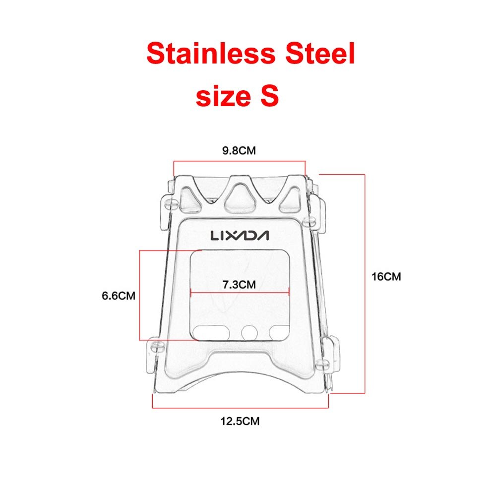 Lixada Compact Folding Titanium Wood Stove Outdoor Camping Stove Cooking Picnic Stove Portable Wood Furnace Burners