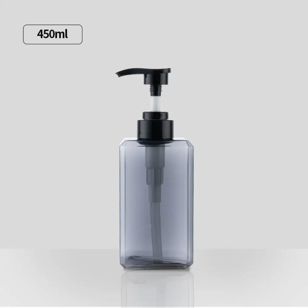 Plastic Liquid Soap Dispenser Square 250/450/650ml Storage Bottles Refillable Outdoor Shampoo Press Empty Bottles