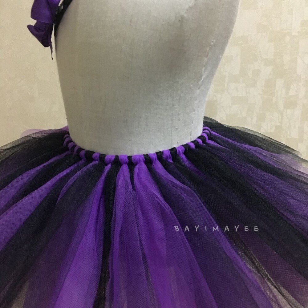 Leuke Meisjes Zomer Tutu Rokken Baby Paars Zwart Tulle Rokken Ballet Pettiskirt Tutu met Boog Hoofdband Kids Party Rokken Kleding