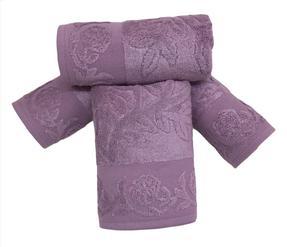 Turkse Katoen & Bamboo Blend Handdoek, 4 Stuks, 500 Gsm, Pano , jacquard Handdoek Set 50 Cm X 90 Cm, Ultra Absorberend,