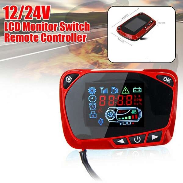 Fuel Oil Air Parking Heater LCD Thermostat Display Switch with Remote Controller