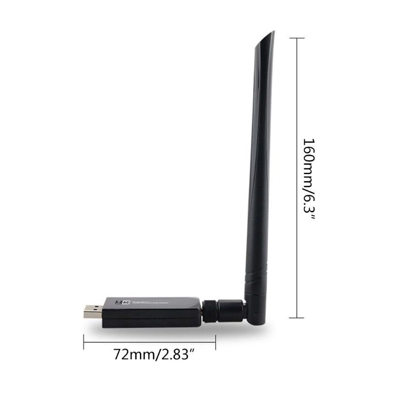 Dual Band 2.4G/5G WiFi USB3.0 Adapter RTL8812AU Chip Wireless AC High Gain Antenna Net-work Card for Desktop Laptop
