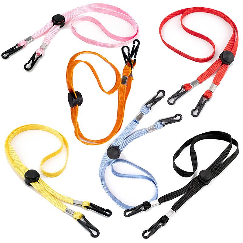5 style réglable masque facial lanière pratique pratique support corde Anti-perte Anti-goutte masque suspendus cou Rop licou cordes: 6pcs 35cm  color