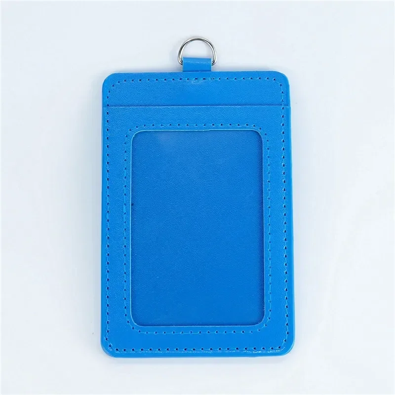 PU Leather Card Holders Set Women Men Student Retractable Badge Reel ID Card Holder Cover Case Nurse Badge Lanyards: wine red