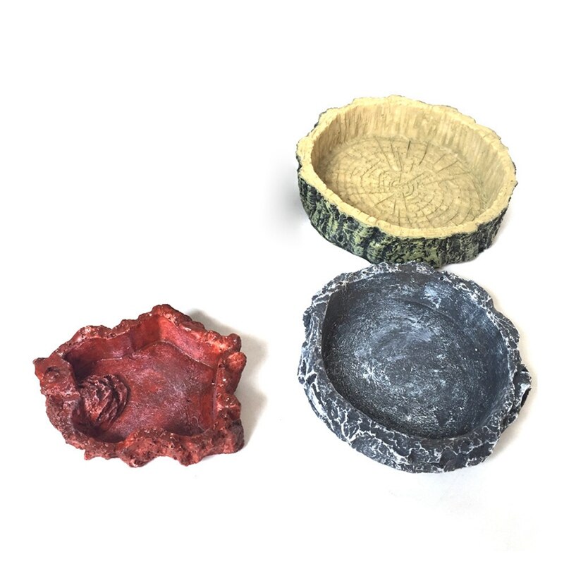 Haustier Reptil Zubringer Schüssel Becken Harz Ungiftig Lebensmittel Wasser Topf Schildkröte Schildkröte Skorpion Eidechse Krabben für Haustiere Fütterung tablett