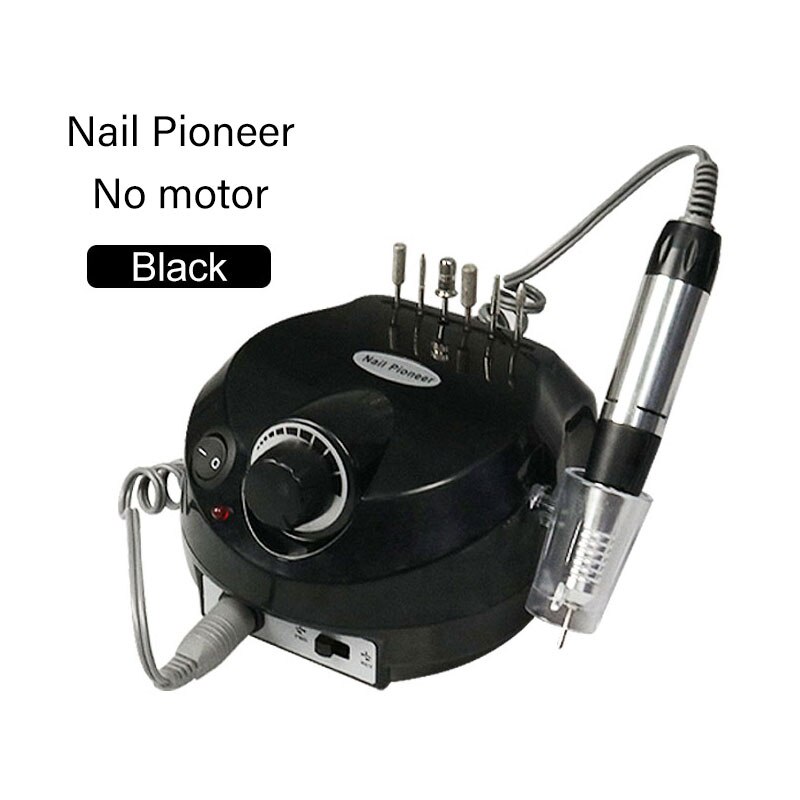 Nail Drill Machine 35000RPM Pro Manicure Machine Apparatus For Manicure Pedicure Kit Electric Nail File With Cutter Nail Tools: Black Nail Drill