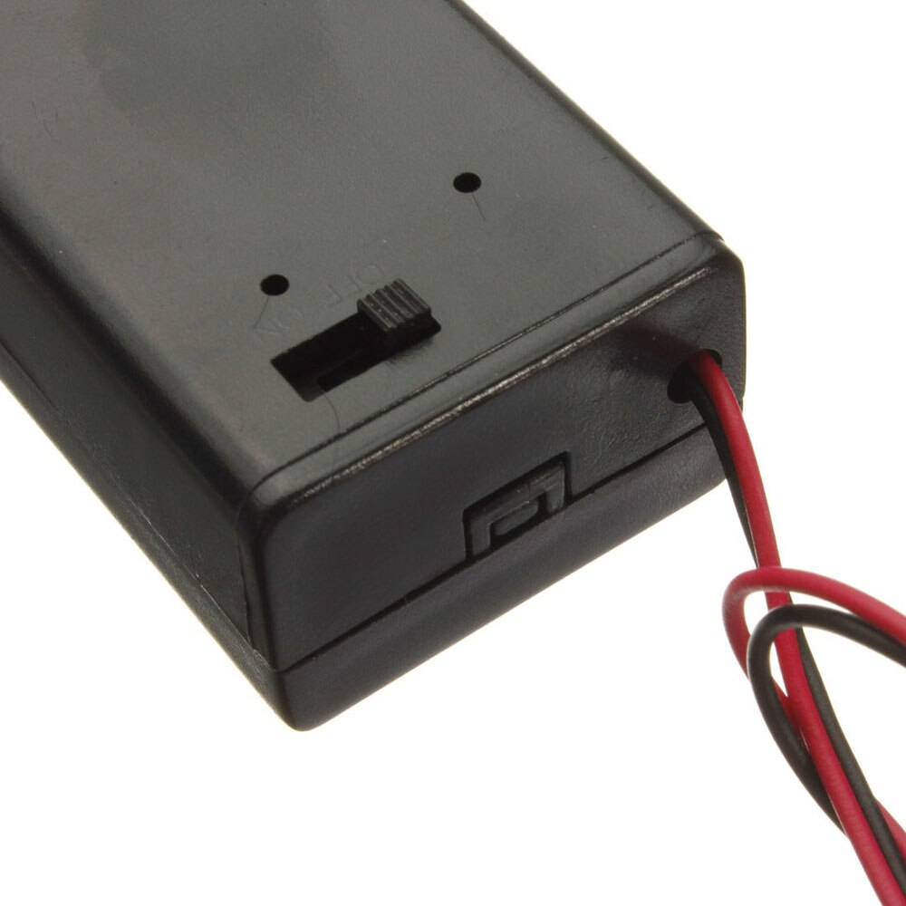 1pc 9 volt Box Pack Power Toggle Black 9V Battery Holder with ON/OFF Switch power bank case корпус