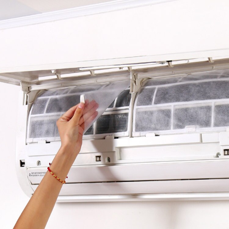 2Pcs Airconditioning Wind Outlet Stofdichte Bescherming Cover Diy Zelfkleving Luchtzuiverende Filter Papier
