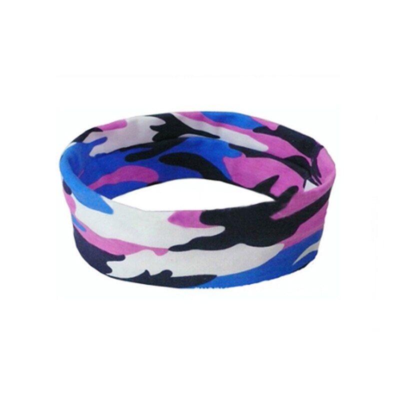 Yoga cheveux bandes Sport élastique bandeau Sport Yoga accessoire danse Biker large bandeau ruban extensible coton bandeau