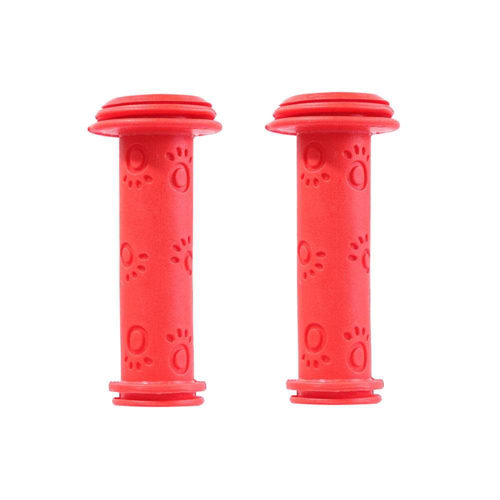 Rubber Grip Handle Bike Handlebar Grips Cover Anti-skid Bicycle Tricycle Skateboard Scooter For Child Kids Universal Scooter: Red