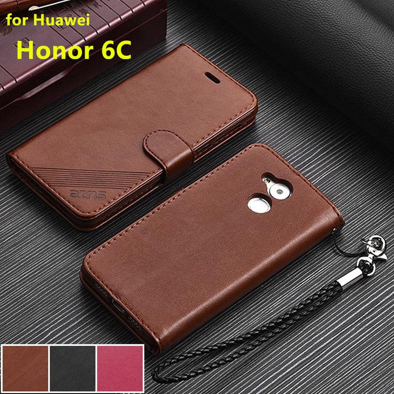 AZNS Flip Abdeckung Fall Für Huawei Ehre 6C Pu Leder Telefon Fall Magnetic Holster Ehre 6C Couqe