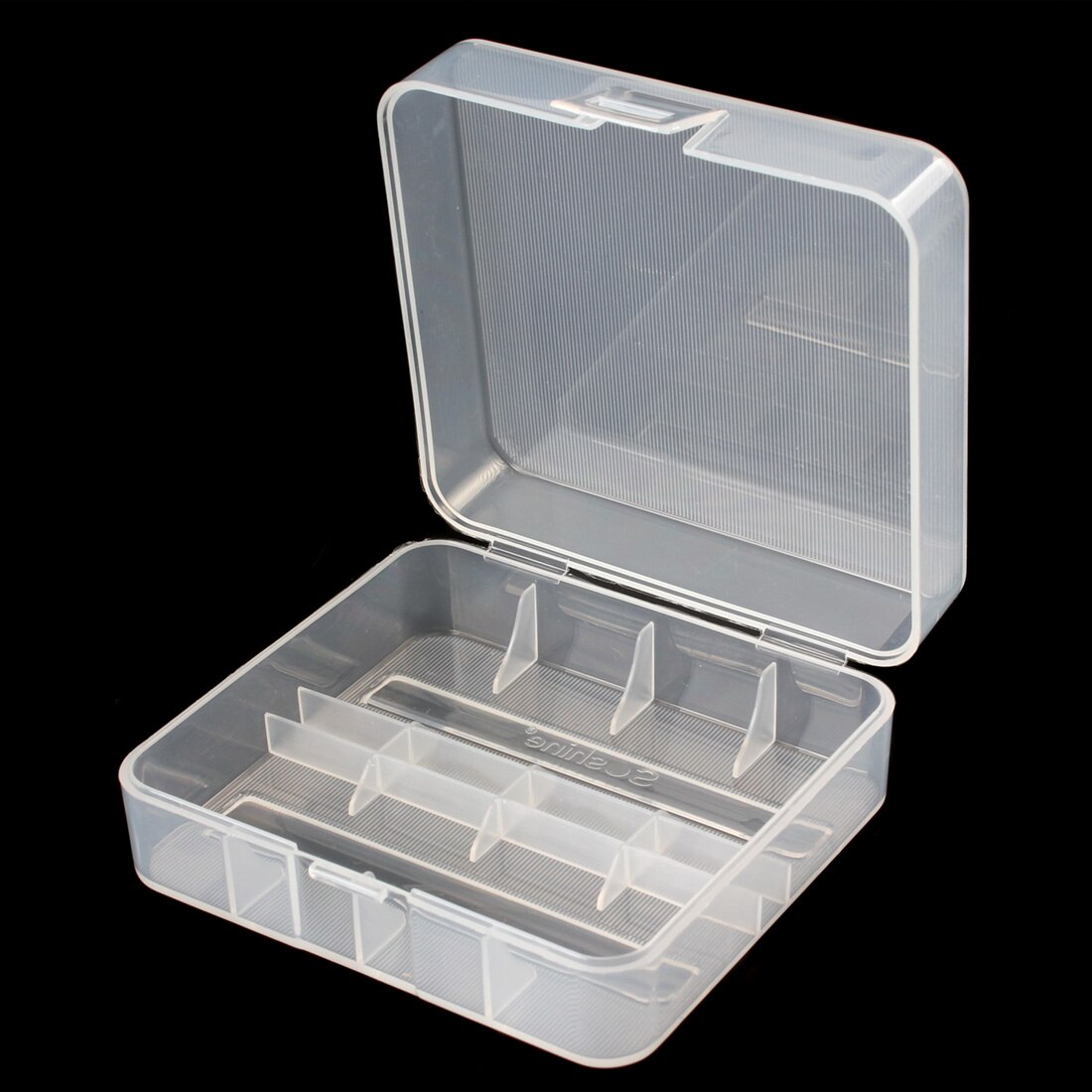 1PC Portable Transparent Hard Plastic Case Holder Battery Storage Box Durable Batteries Storage Case Fit for 2/4 x 26650 Battery