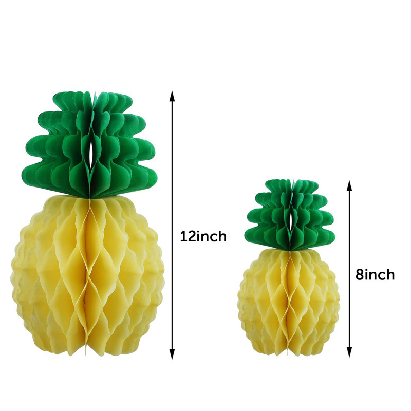 Centres de table hawaïens en papier, 10 pièces par lot, ananas, nids d'abeilles, décoration de fête dans la Jungle hawaïenne